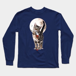 Cat vs. Mouse, Purfect hunter in the Digital Edition, Humor, Cats, Technology, cats lovers design Long Sleeve T-Shirt